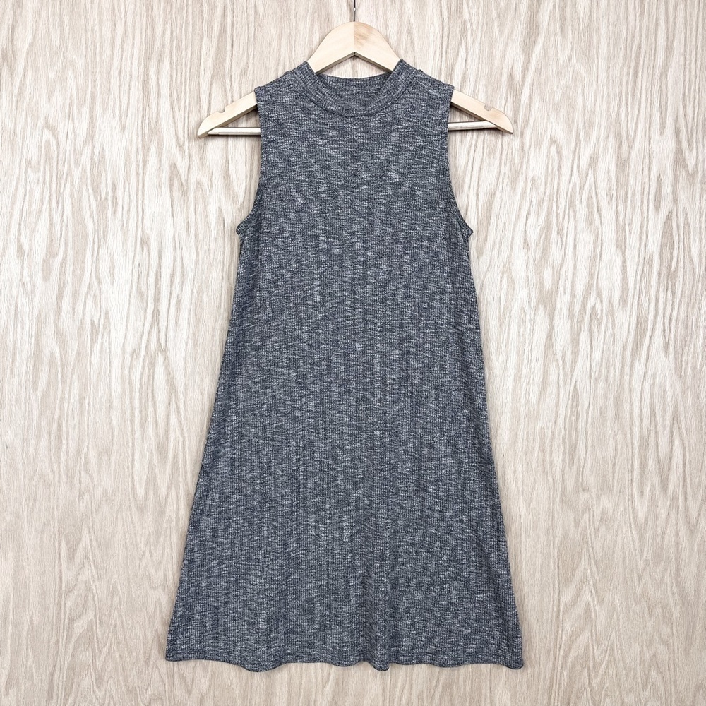 Madewell Marled Mockneck Swingy Tank Dress Gray XXS - Picture 5 of 11
